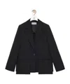 Loewe Wool Deconstructed Blazer In Black