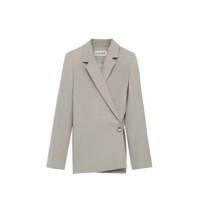 Loewe Veste Torsadée En Laine In Neutral