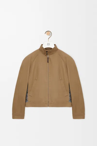 Loewe Wool-cotton-blend Jacket In Brown