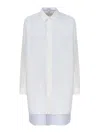 Loewe Women Cotton And Silk Blend Shirt Dress In White