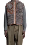 Loewe Sleeveless Wool Jacket In Brown