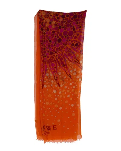 Pre-owned Loewe Vibrant Print Scarf (authentic Pre-loved)