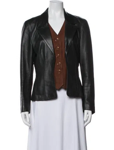 Pre-owned Loewe Vintage 1980's Blazer In Blac