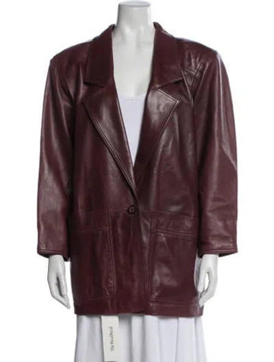Pre-owned Loewe Vintage 1980's Blazer In Burgundy