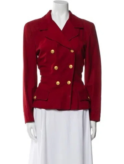 Pre-owned Loewe Vintage 1980's Blazer In Red