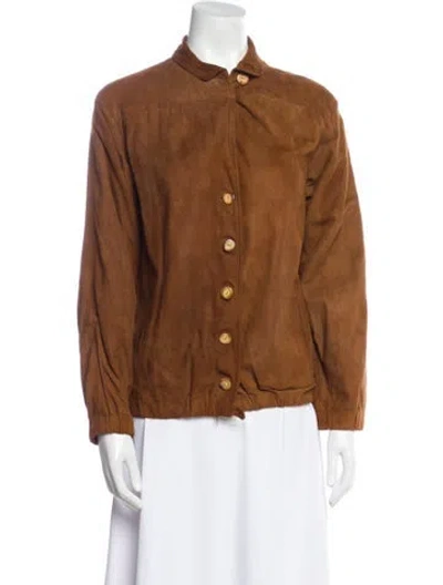 Pre-owned Loewe Vintage 1980's Jacket In Brown