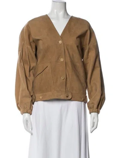 Pre-owned Loewe Vintage 1980's Jacket In Brown