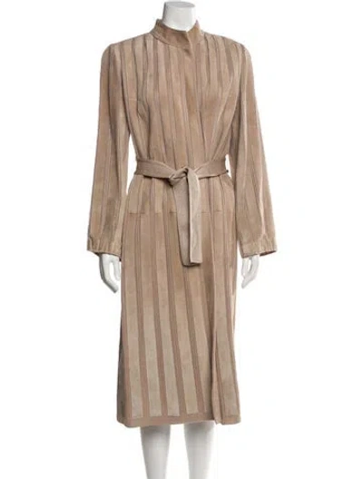 Pre-owned Loewe Vintage 1980's Trench Coat In Neutral