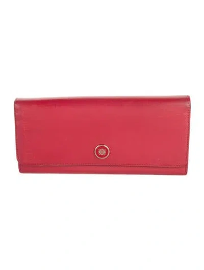 Pre-owned Loewe Vintage 2010 Continental Wallet In Pink