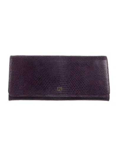 Pre-owned Loewe Vintage 2011 Continental Wallet In Purple