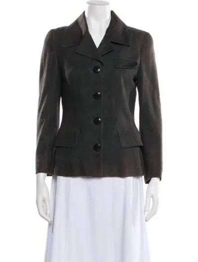 Pre-owned Loewe Vintage Anagram Blazer In Gray