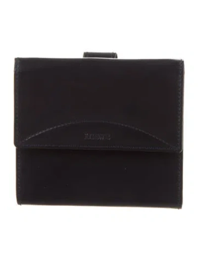 Pre-owned Loewe Vintage Compact French Purse In Blue