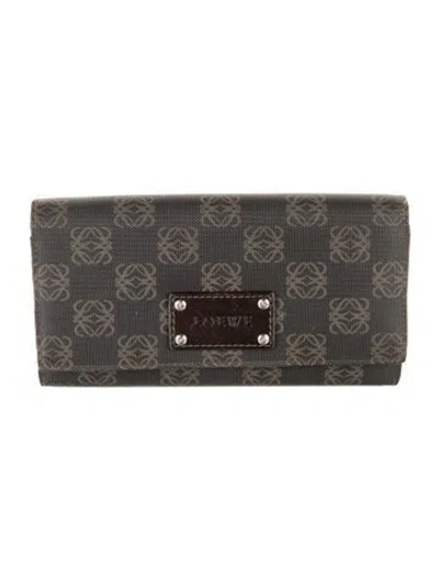 Pre-owned Loewe Vintage Continental Continental Wallet In Black