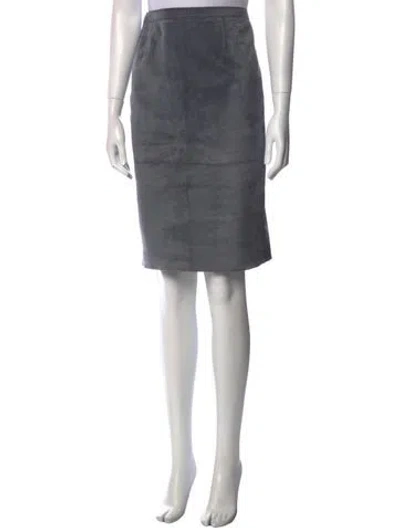 Pre-owned Loewe Vintage Knee-length Skirt In Gray