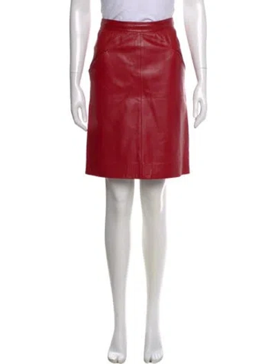 Pre-owned Loewe Vintage Knee-length Skirt In Red