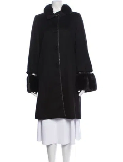 Pre-owned Loewe Vintage Late 1990's - Early 2000's Coat In Black