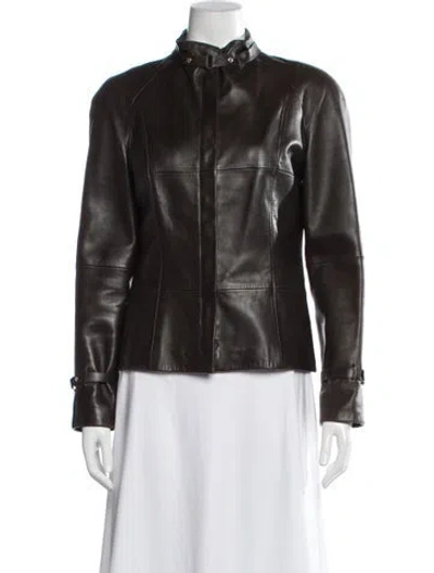 Pre-owned Loewe Vintage Late 2000's - Early 2010's Biker Jacket In Brown