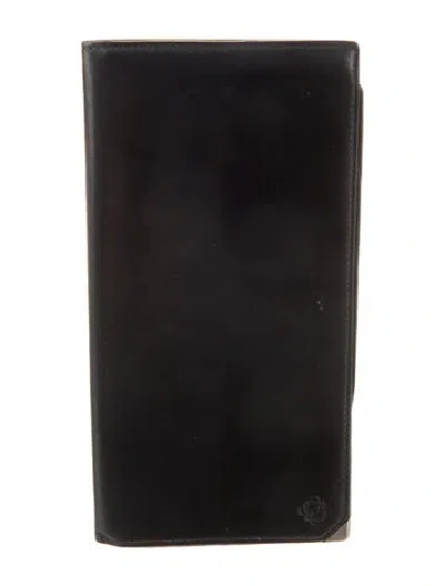 Pre-owned Loewe Vintage Leather Bifold Wallet In Black