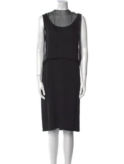 Pre-owned Loewe Vintage Midi Length Dress In Black