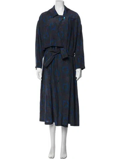 Pre-owned Loewe Vintage Midi Length Dress In Blue