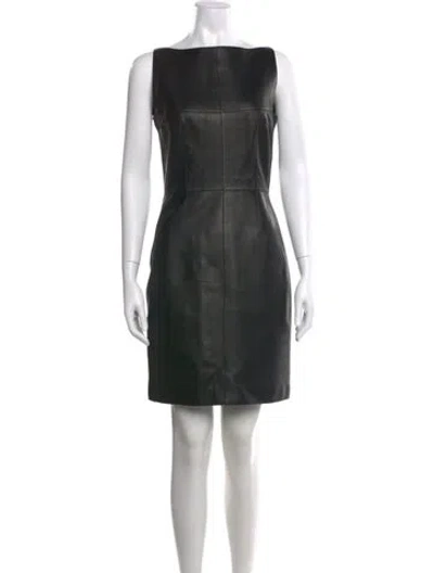 Pre-owned Loewe Vintage Mini Dress In Black