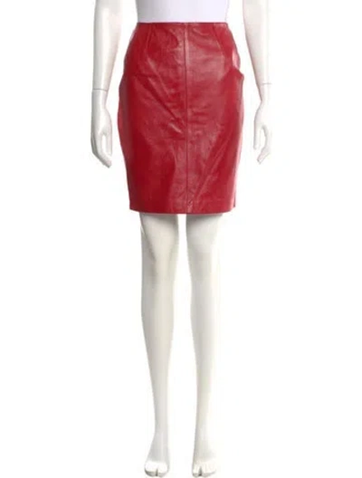 Pre-owned Loewe Vintage Mini Skirt In Red