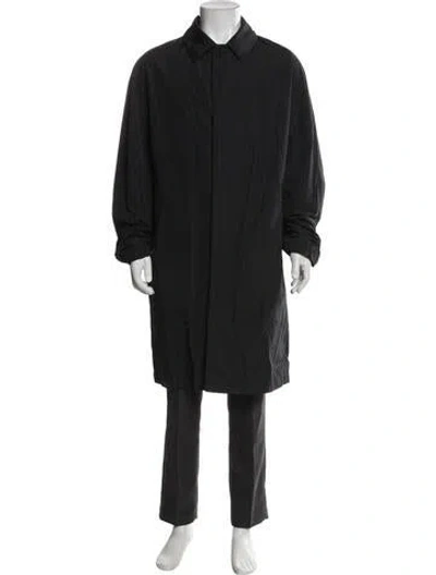 Pre-owned Loewe Vintage Overcoat In Black