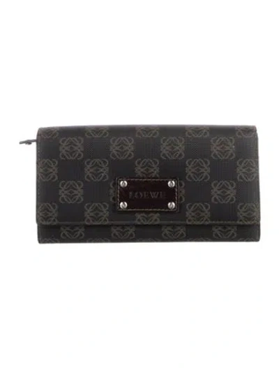 Pre-owned Loewe Vintage Printed Wallet In Brown