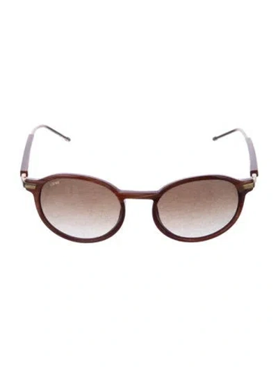 Pre-owned Loewe Vintage Round Sunglasses In Brown