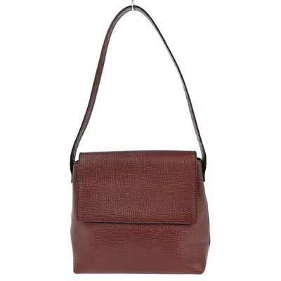 Pre-owned Loewe Vintage Shoulder Bag Leather Burgundy Leather Shoulder Bag Bag ()