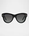 Loewe Anagram D-frame Acetate Sunglasses In Black