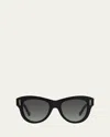 Loewe Anagram D-frame Acetate Sunglasses In Black