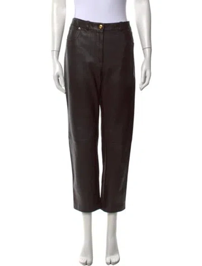 Pre-owned Loewe Vintage Wide Leg Pants In Brown