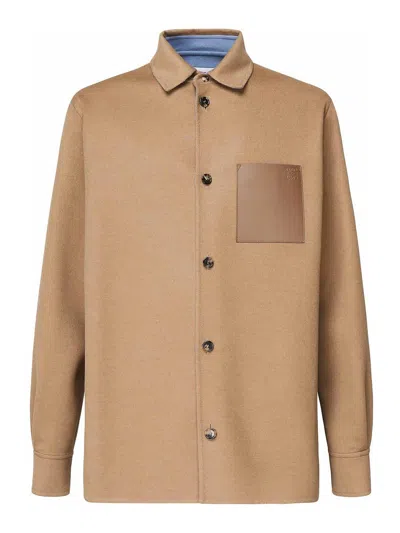 LOEWE VIRGIN WOOL AND CASHMERE SHIRT JACKET