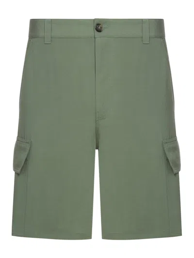 LOEWE VISCOSE AND LINEN CARGO SHORTS