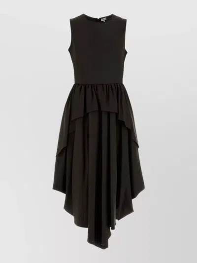Loewe Viscose Blend Dress High Low Silhouette In Multi