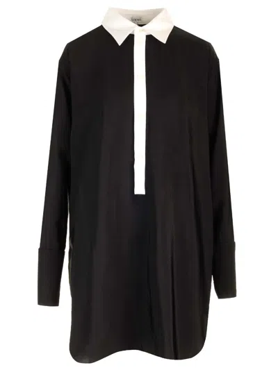 Loewe Viscose Blend Shirt Dress Dresses Black