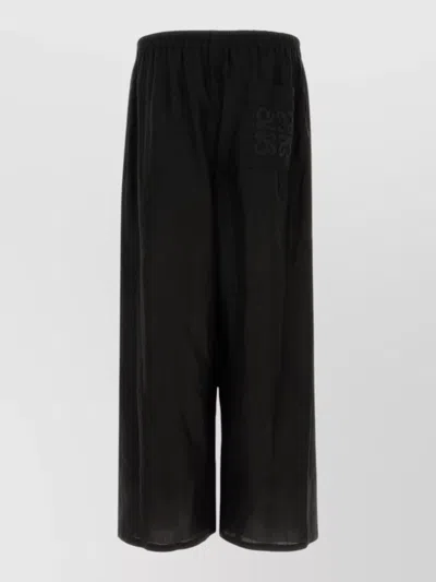 Loewe Viscose Blend Wide Leg Summer Shorts In Transparent