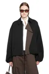 Loewe Jacket In Viscose And Wool Blend In Black