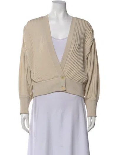 Pre-owned Loewe V-neck Sweater In Neutral
