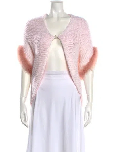 Pre-owned Loewe V-neck Sweater In Pink