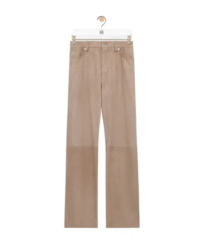 Loewe Waistband Casual Pants In Brown
