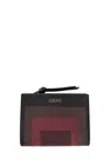 Loewe X Albers Compact Bifold Wallet In Nappa Leather In Brown