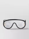Loewe Wave Mask Curved Sunglasses With Gold Accents In White