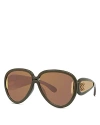 Loewe Lw40132i Paulas Ibiza 96c Verde Sunglasses In Brown