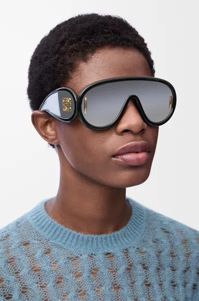 Loewe Wave Mask Sunglasses For Woman In Gray