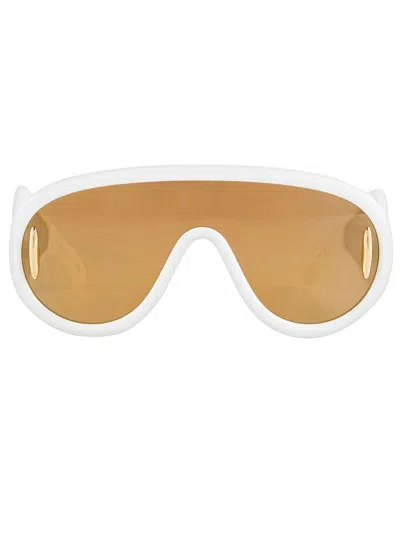 Loewe Wave Mask Sunglasses In White