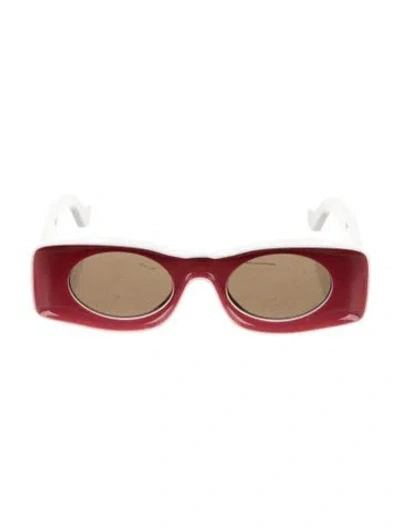 Pre-owned Loewe Wayfarer Tinted Sunglasses In Pink/white