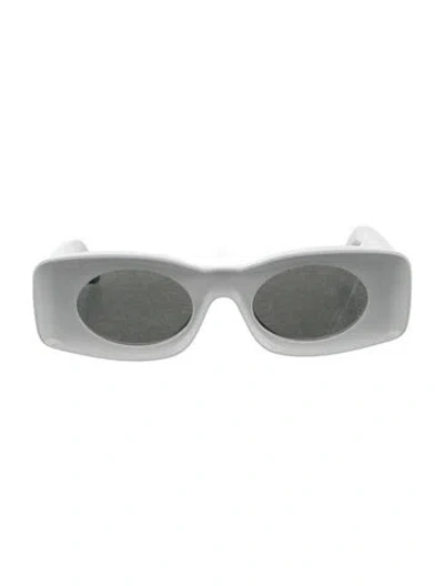 Pre-owned Loewe Wayfarer Tinted Sunglasses In White
