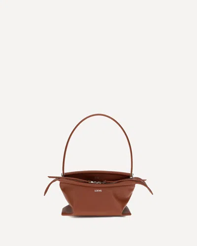 Loewe Whisker Glazed Calfskin Shoulder Bag In Brown